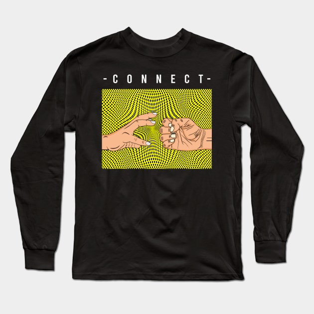 connect two hands Long Sleeve T-Shirt by Mako Design 